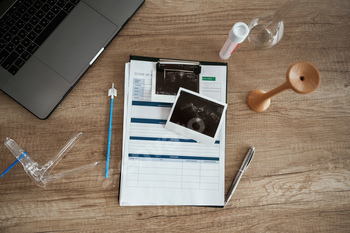 Doctor's equipment, objects on the table