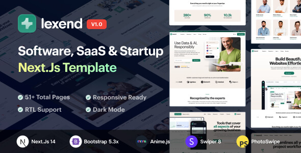 Lexend – Software, SaaS & Startup NextJs Template – 0 Sold!