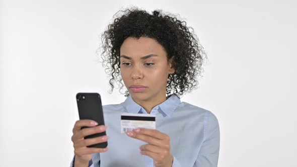 Portrait of Businesswoman Celebrating Online Payment on Smartphone