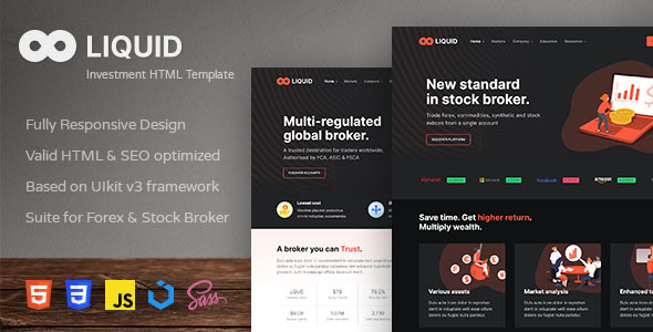 Liquid - Investment and Stock Broker HTML Template