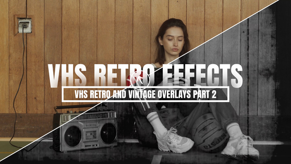 VHS Retro And Vintage Overlays Part 2 | MOGRT