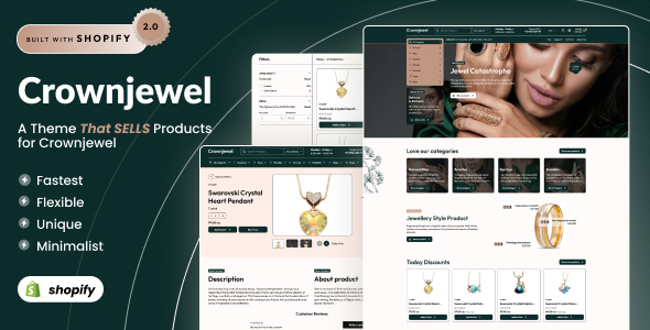 Crownjewel – Jewelry Diamond Shoify 2.0 Store – 0 Sold!