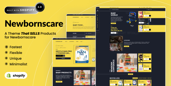 Newbornscare – Baby & Children Store Shopify OS 2.0 Theme – 0 Sold!