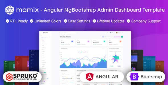 Mamix - Angular Ng Bootstrap Admin Dashboard Template