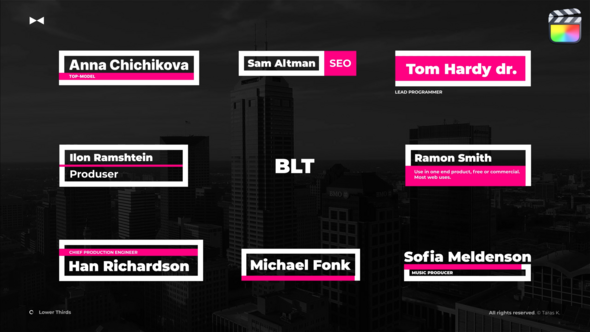 Stylish Lower Thirds \ FCPX alt