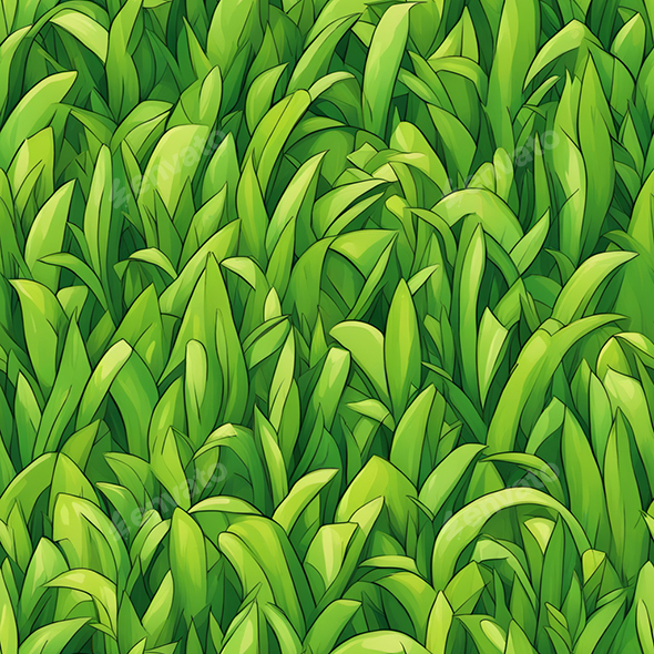 100 different seamless hand painted grass pictures