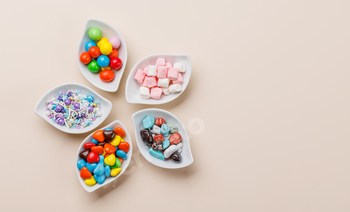 Various colorful candies, lollipops