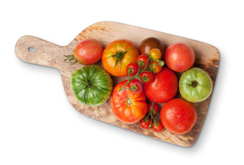 Fresh garden colorful tomatoes