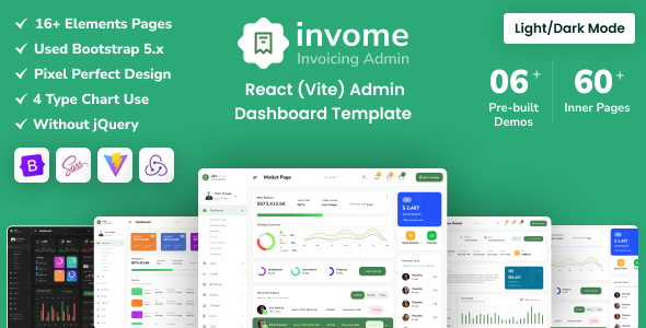 Invome - React (Vite) Invoicing Admin Dashboard Template