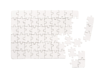 Rectangular jigsaw puzzle mockup