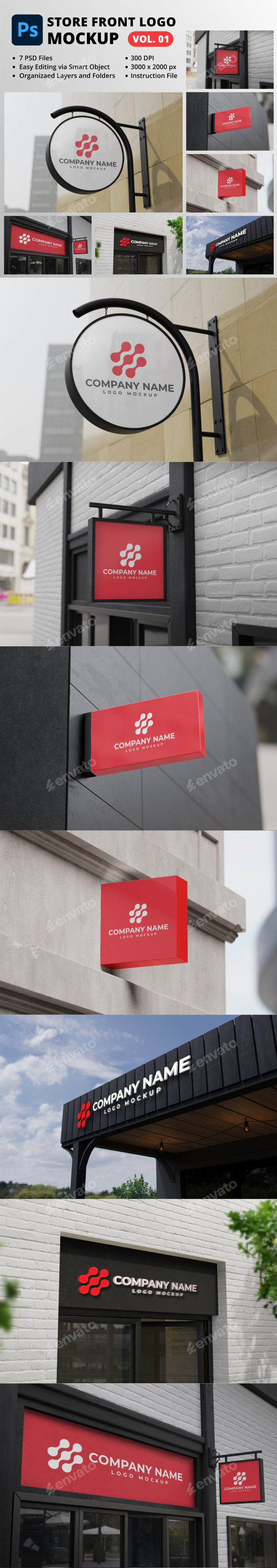 Store Front Logo Mockup