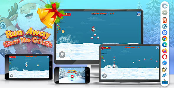 Run away from the Grinch ( Construct | C3P | CAPX | HTML5 ) Christmas Game