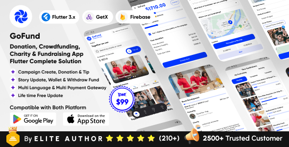 GoFund - Donation, Crowdfunding, Charity & Fundraising App | Raise Funds | Flutter Complete Solution