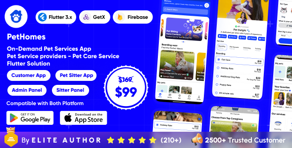 PetHomes - On-Demand Pet Services App - Pet Service providers - Pet Care Service - Flutter Solution