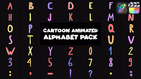 Cartoon Animated Alphabet for FCPX