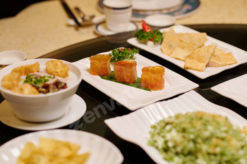 Appetizers Serving In The Restaurant