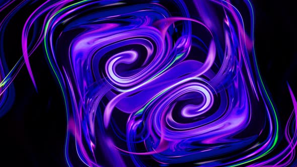 Abstract Glossy Twirl Motion Animated Background