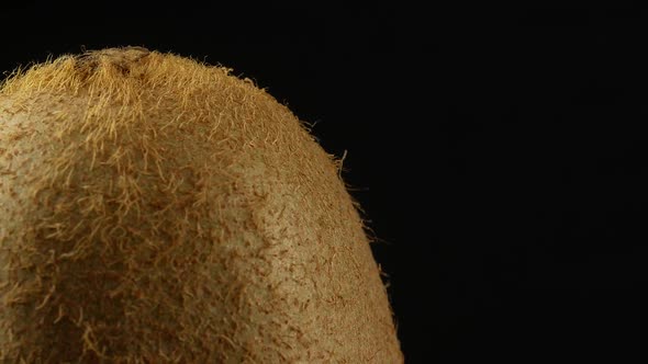 kiwi fruit on black background