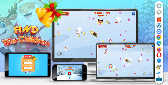 Find the Children ( Construct | C3P | CAPX | HTML5 ) Christmas Game