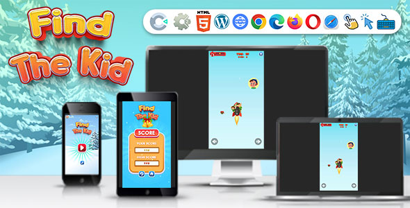 Find The Kid ( Construct | C3P | CAPX | HTML5 ) Christmas Game