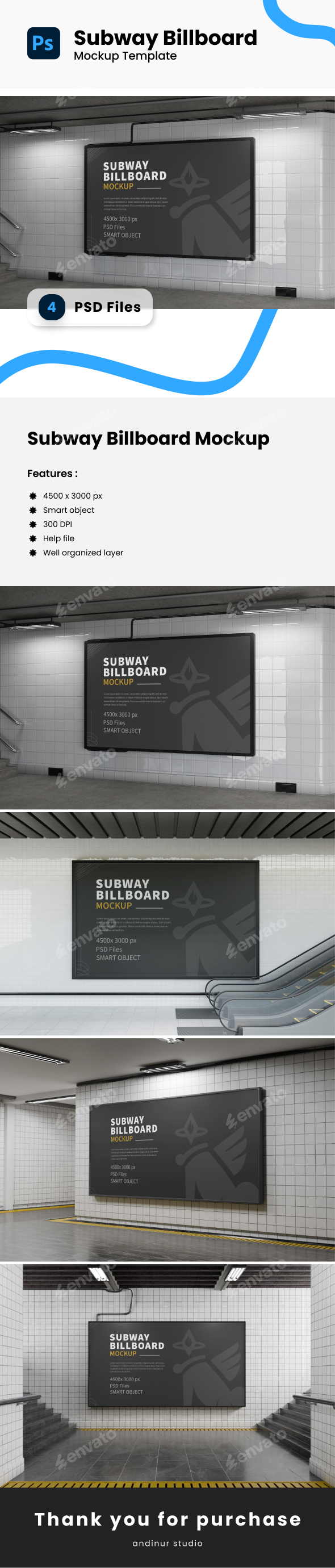 Subway Billboard Mockup