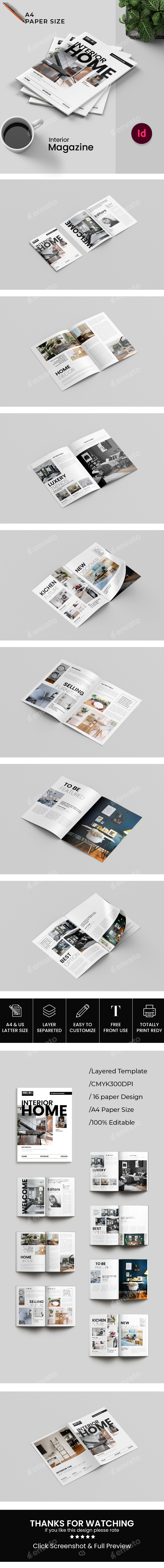 Interior Magazine Design Template