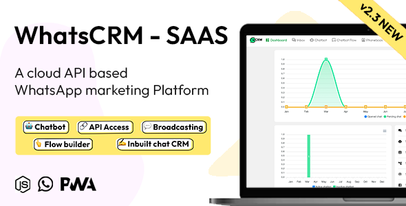 WhatsCRM – Chatbot, Flow Builder, API Access, WhatsApp CRM SAAS System