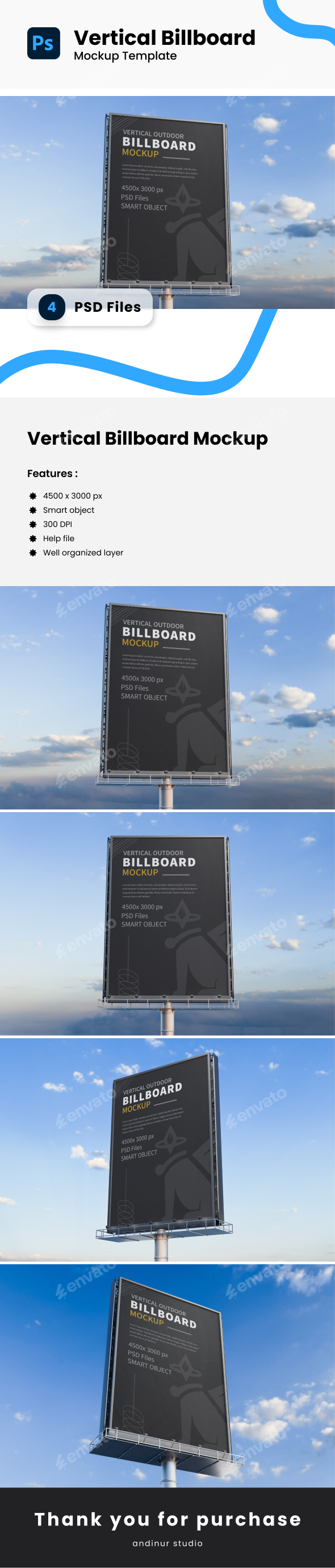 Vertical Billboard Mockup