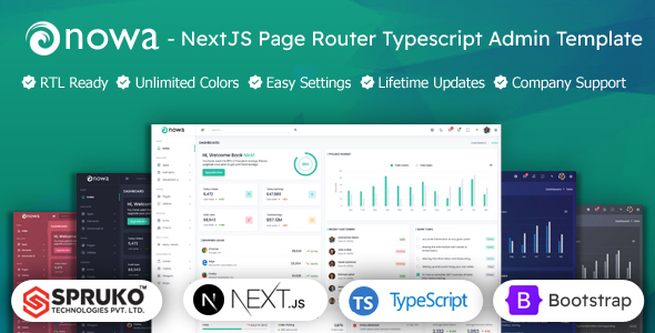 Nowa - NextJS Page Router Typescript Admin Dashboard Template