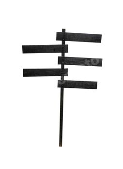 Black wooden blank signboard