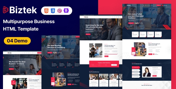 Biztek - Multipurpose Business HTML Template