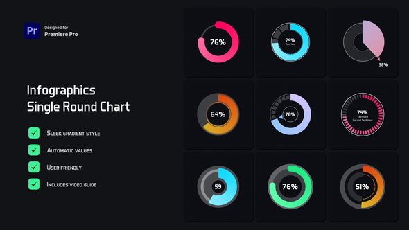 Single Round Chart Infographic | Premiere Pro