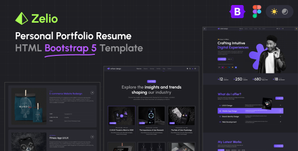 Zelio - Personal Portfolio HTML Bootstrap Template