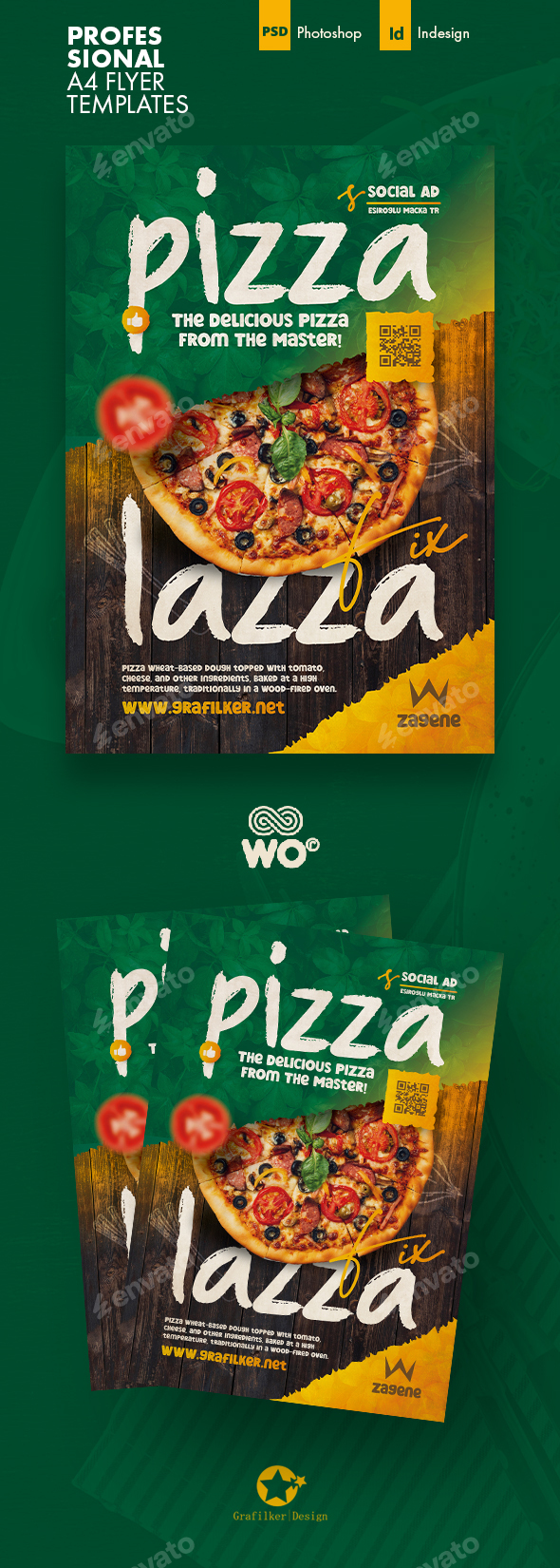 Pizza Restaurant Flyer Templates