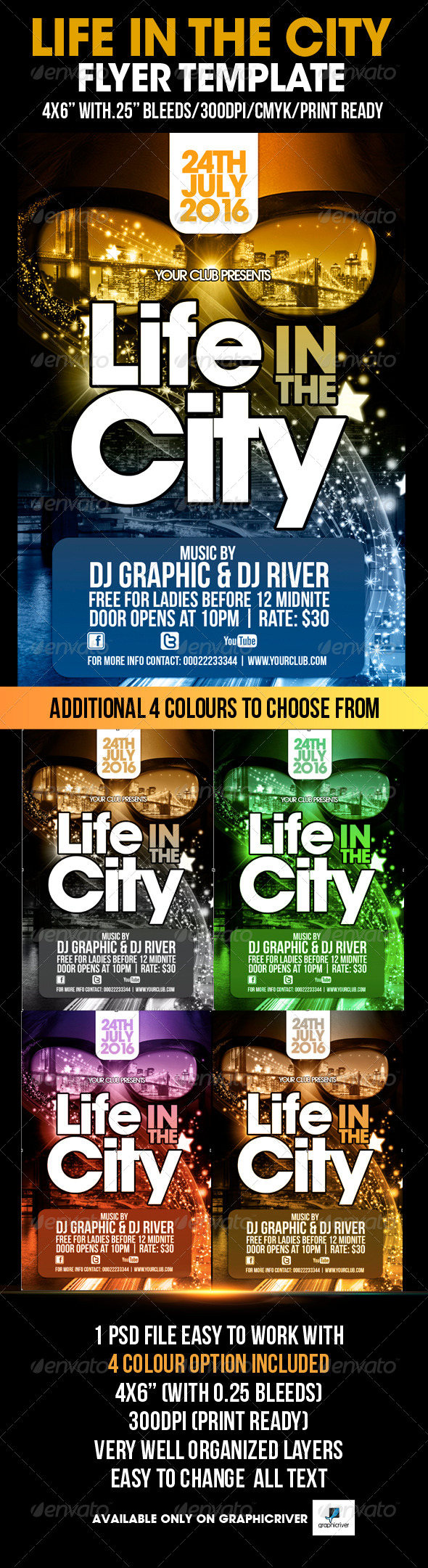 Life In The City Flyer Template