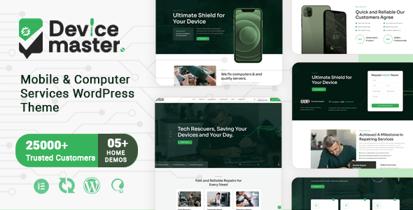 Devicemaster – Mobile & Computer Repair Services WordPress Theme – 0 Sold!