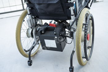 Battery of electric wheelchair for patient or people with disability people.