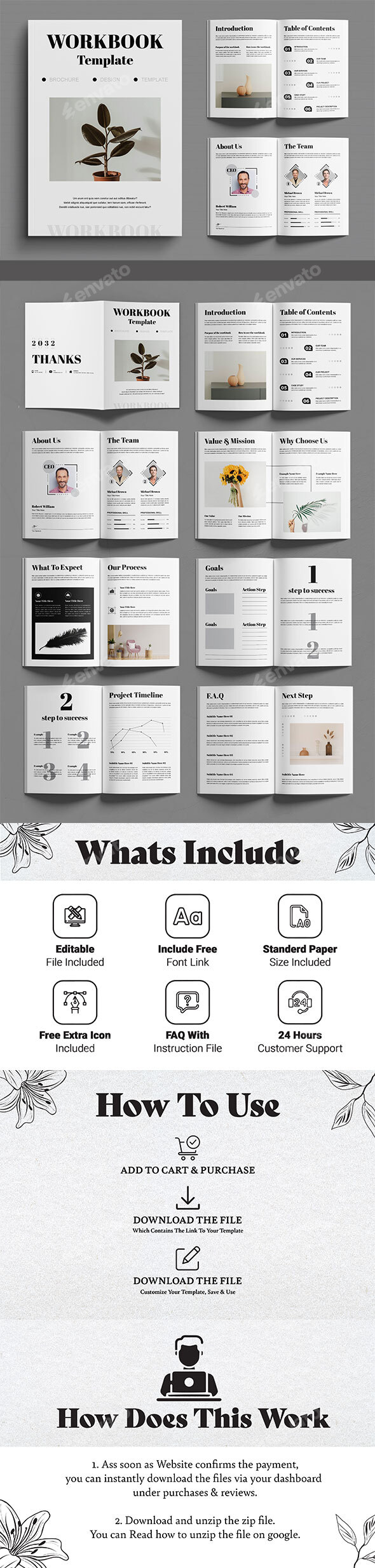 Work Book Template Layout