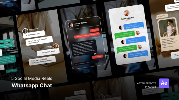 Social Media Reels - Whats App Chat  After Effects Project Files