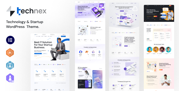 Technex – Technology & Software WordPress Elementor Theme – 0 Sold!