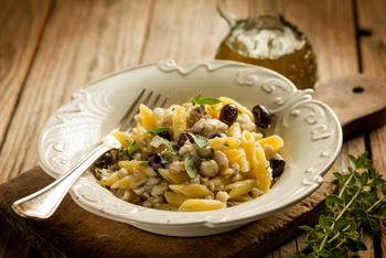 pasta with fish black olives and capers