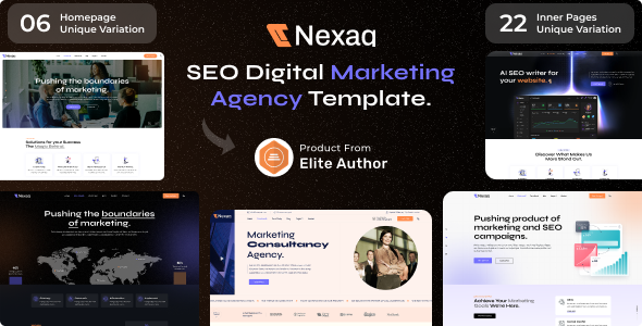 Nexaq – SEO Digital Marketing Agency HTML Template – 0 Sold!