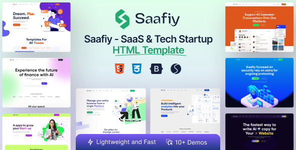 Saafiy - Software, Startup & SaaS Landing HTML5 Template