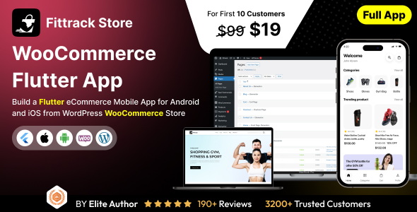 Fittrack Store App - E-commerce Store app in Flutter 3.x (Android, iOS) with WooCommerce Full App