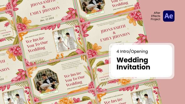 Intro/Opening - Wedding Invitation After Effects Template