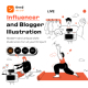 Influencer and blogger illustration pack - GraphicRiver Item for Sale