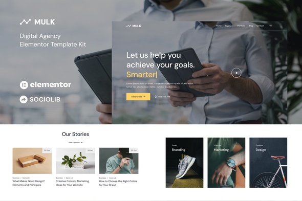 Mulk - Digital Agency Elementor Template Kit