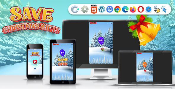 Save Christmas Gifts ( Construct | C3P | CAPX | HTML5 ) Christmas Game