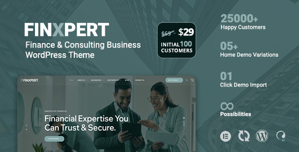 Finxpert - Finance & Consulting Business WordPress Theme