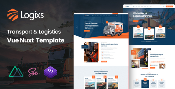 Logixs – Transport & Logistics Vue Nuxt Template – 0 Sold!